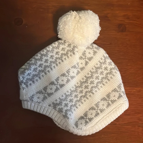 Janie and Jack Fair Isle Shawl Cardigan Herringbone Jogger Hat Pom 0-3m Baby - Picture 6 of 13